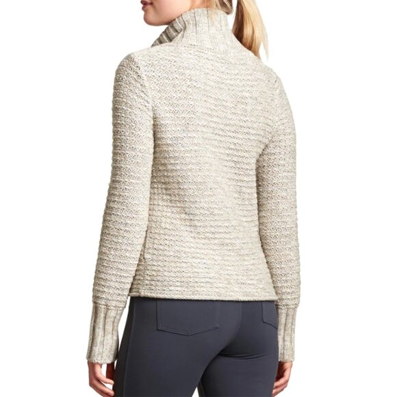 Athleta Merino Wool Sweater CHILL Textured Zip Front - Picture 4 of 11